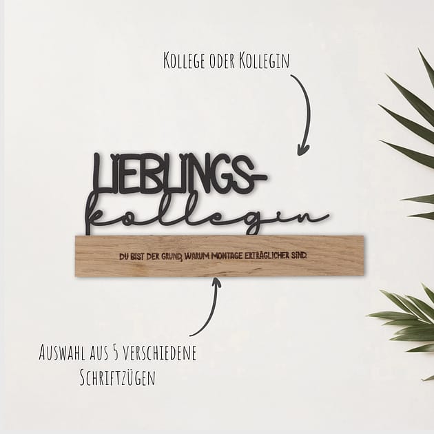 Klötzchendeko Lieblingskolleg(in)